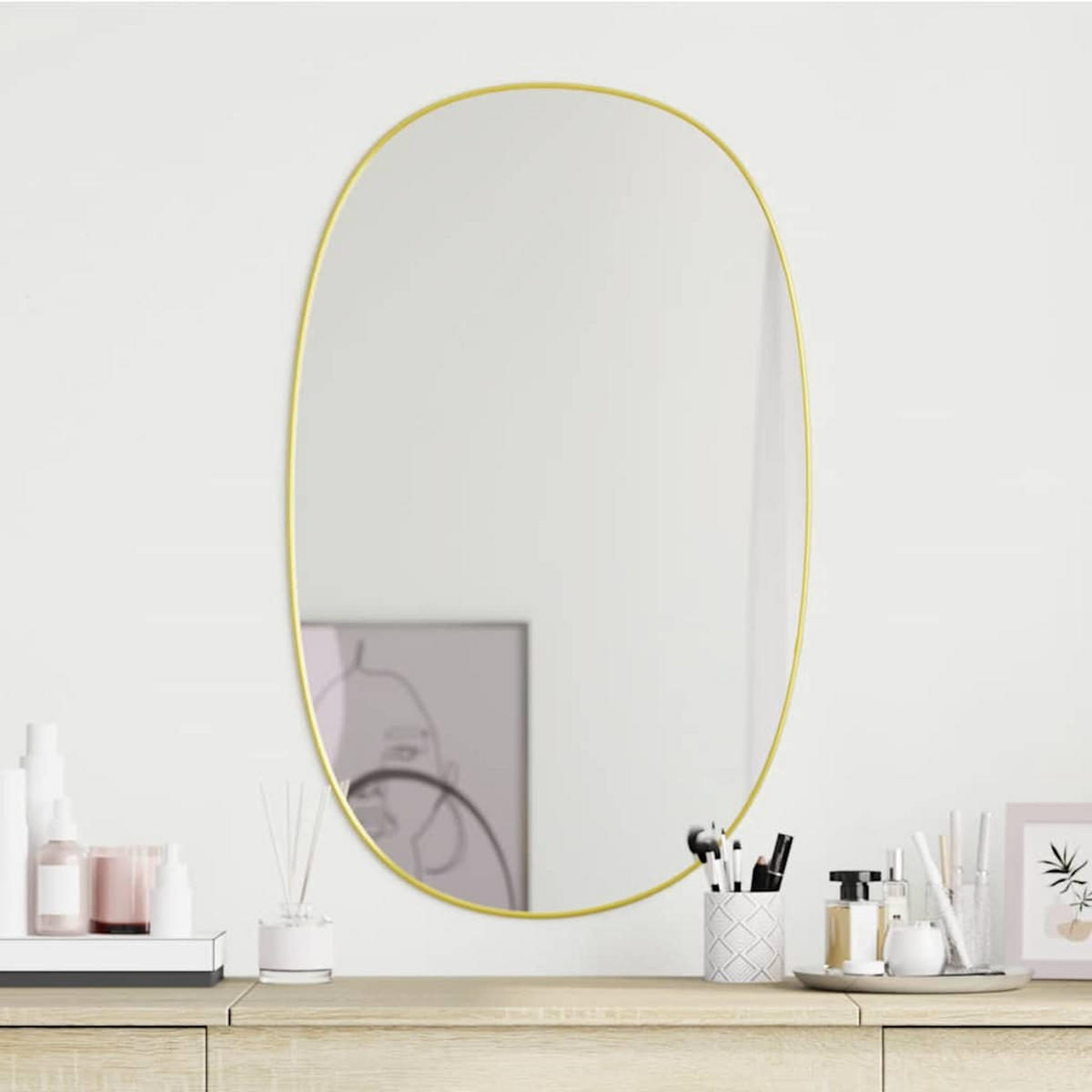 WANDSPIEGEL Golden 70x45 cm - Goldfarben, Glas (45/70/1cm) - furnicato