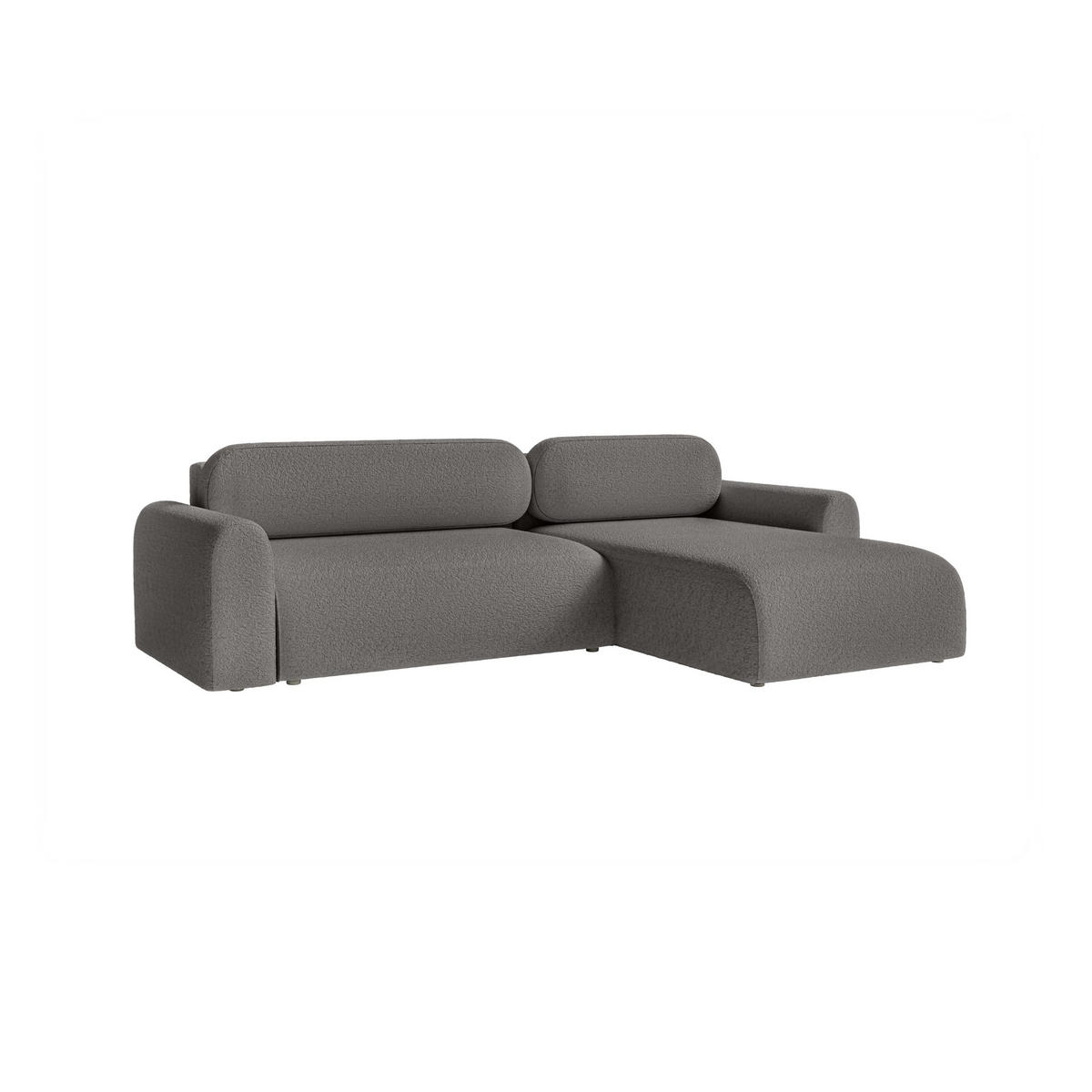 ECKSOFA Lome L mit Schlaffunktion, Graphit - Graphitfarben, Textil (286/185cm) - Fedve