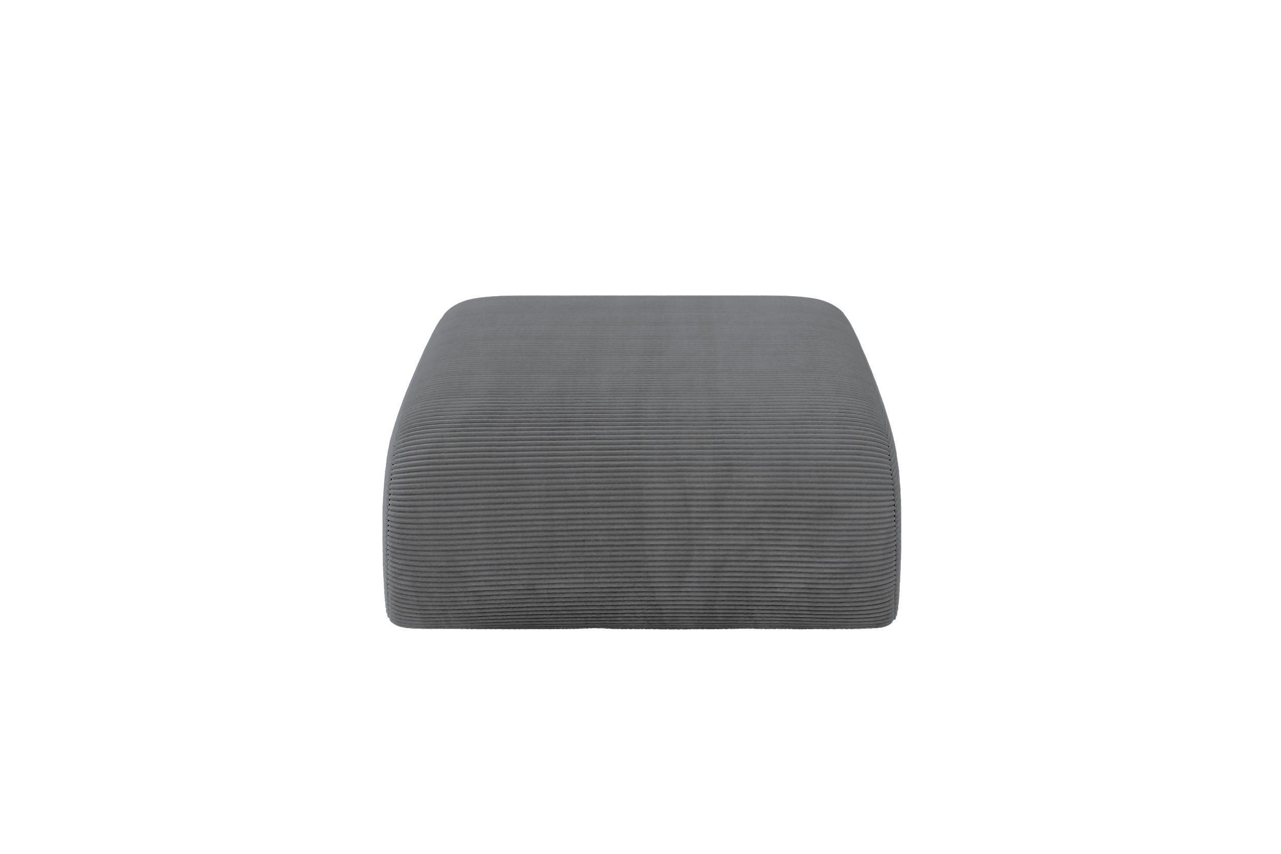 ALTDECOR MODULÁRNÍ TABURET MIRA-PUF 91x89x40 cm, tmavě šedý, manšestr