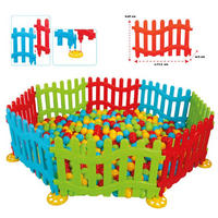 LAUFSTALL 6192 68 x 44 x 3 cm, 8 Elemente, Bällebad nutzbar, Spielbälle, ab 1 Jahr - Multicolor, Kunststoff (136/44/136cm) - Pilsan