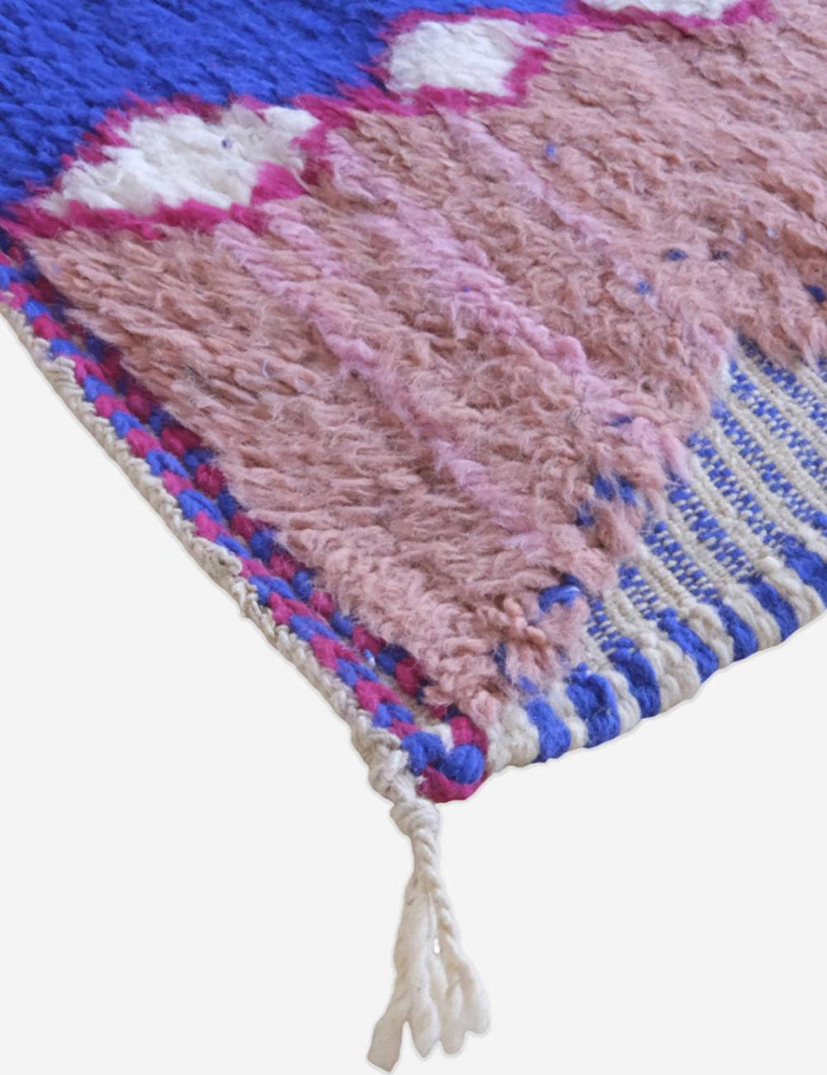 BERBERTEPPICH aus Marokko aus reiner Wolle 200x 300 cm - Blau, Naturmaterialien (200/300cm) - AFK Living