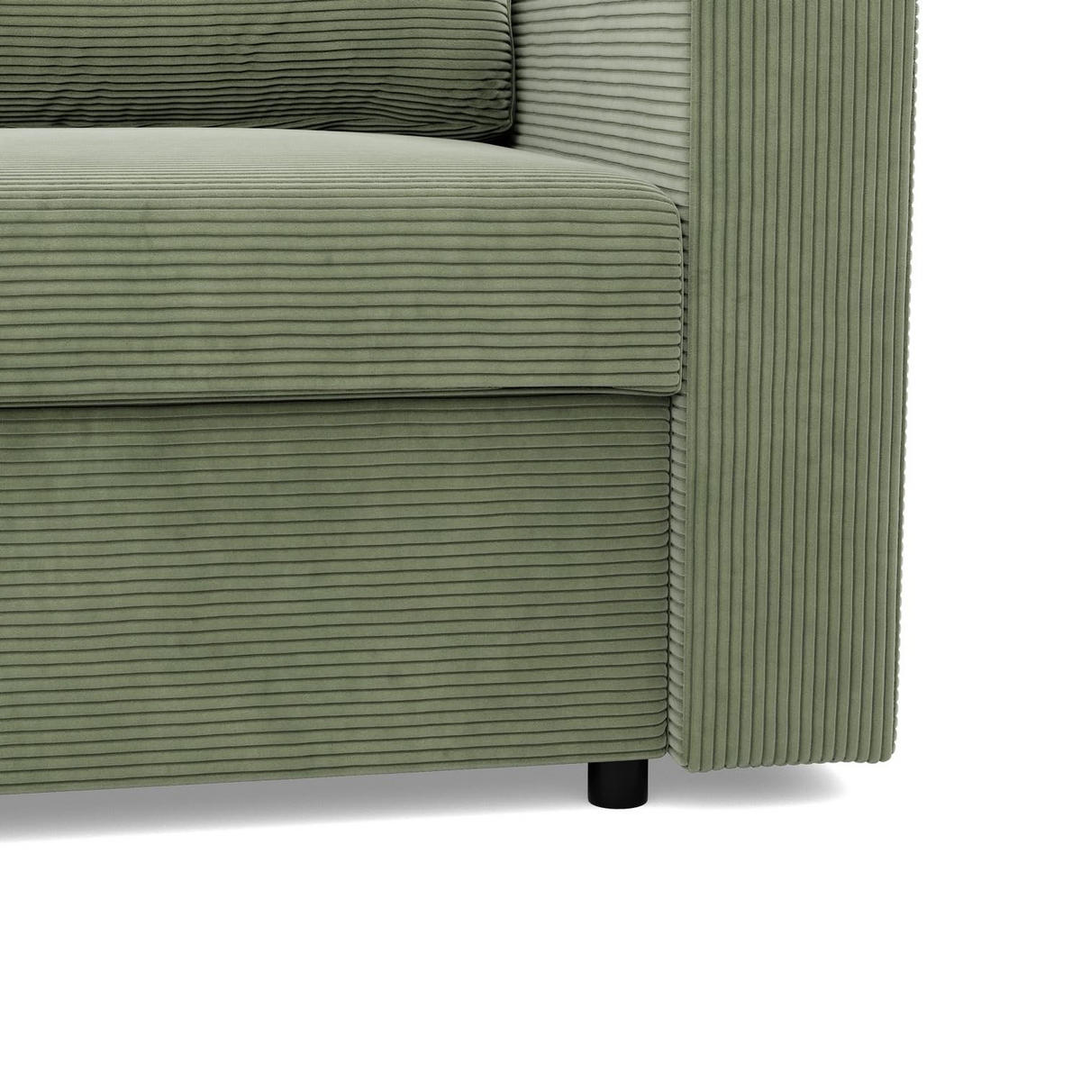 ECKSOFA MIT SCHLAFFUNKTION NEO, Cord - Grün - Hellgrün, Textil (231/140cm) - Mebligo