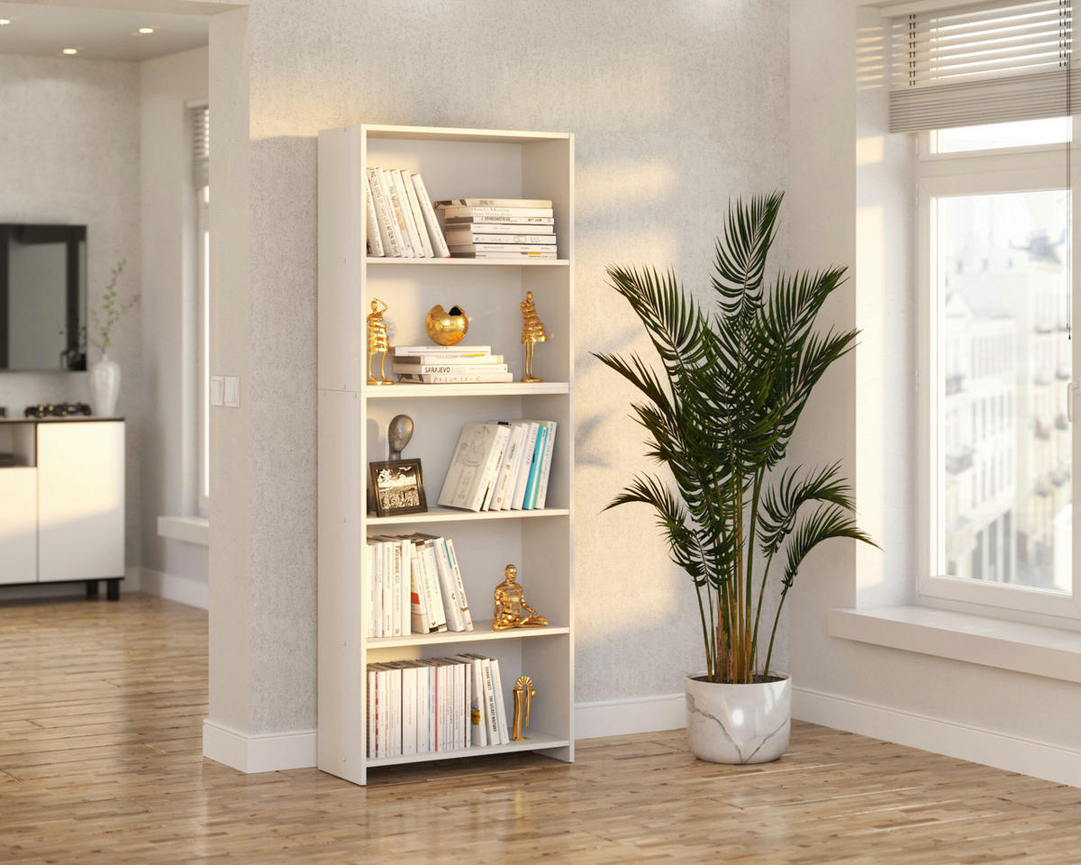 BÜCHERREGAL für das Büro – weiß - Weiß, Holz (70/189.4/30.4cm) - Stiv Meble