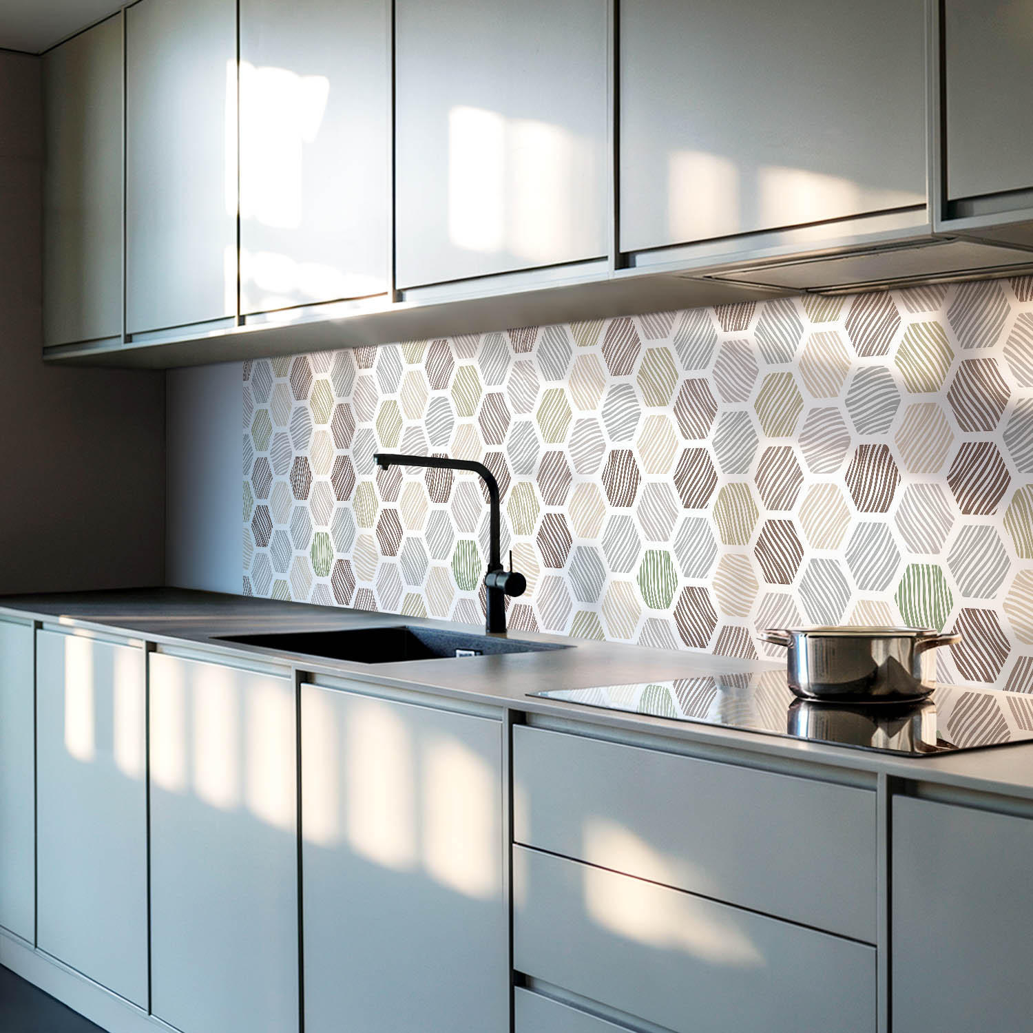 WANDPANEEL 100x50 cm selbstklebend Linaria - Multicolor, Kunststoff (50/1.6/100cm) - Wallfluent