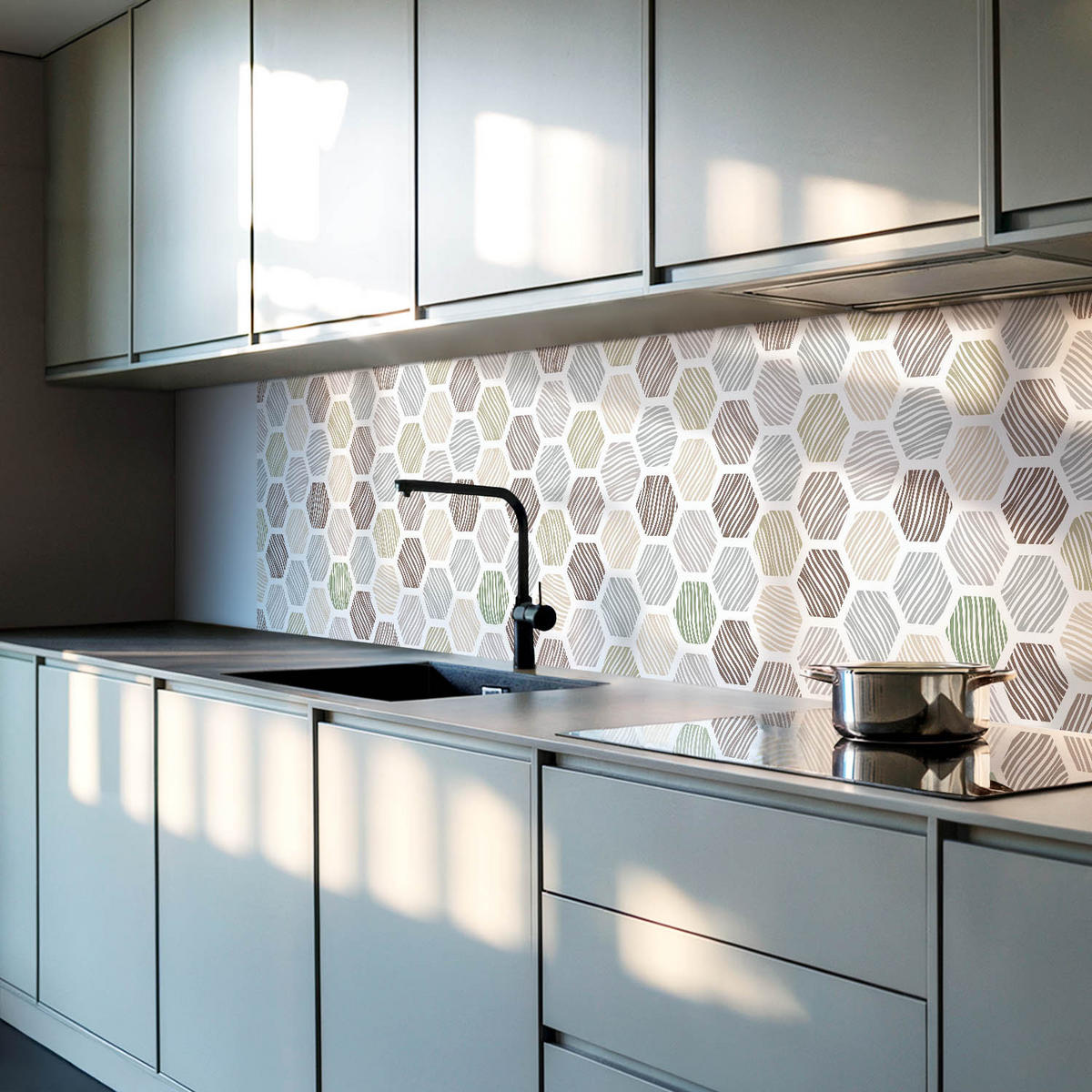 WANDPANEEL 100x50 cm selbstklebend Linaria - Multicolor, Kunststoff (50/1.6/100cm) - Wallfluent