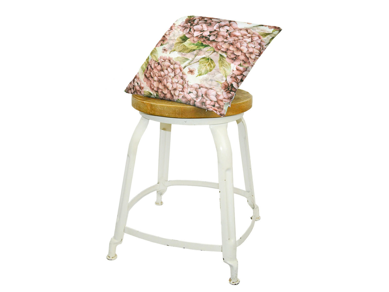 KISSENHÜLLE Landlust-Hortensie burgundy-rose 40/40 cm - Hellrosa/Dunkelrosa, Textil (40/40cm) - beties Heimtextil