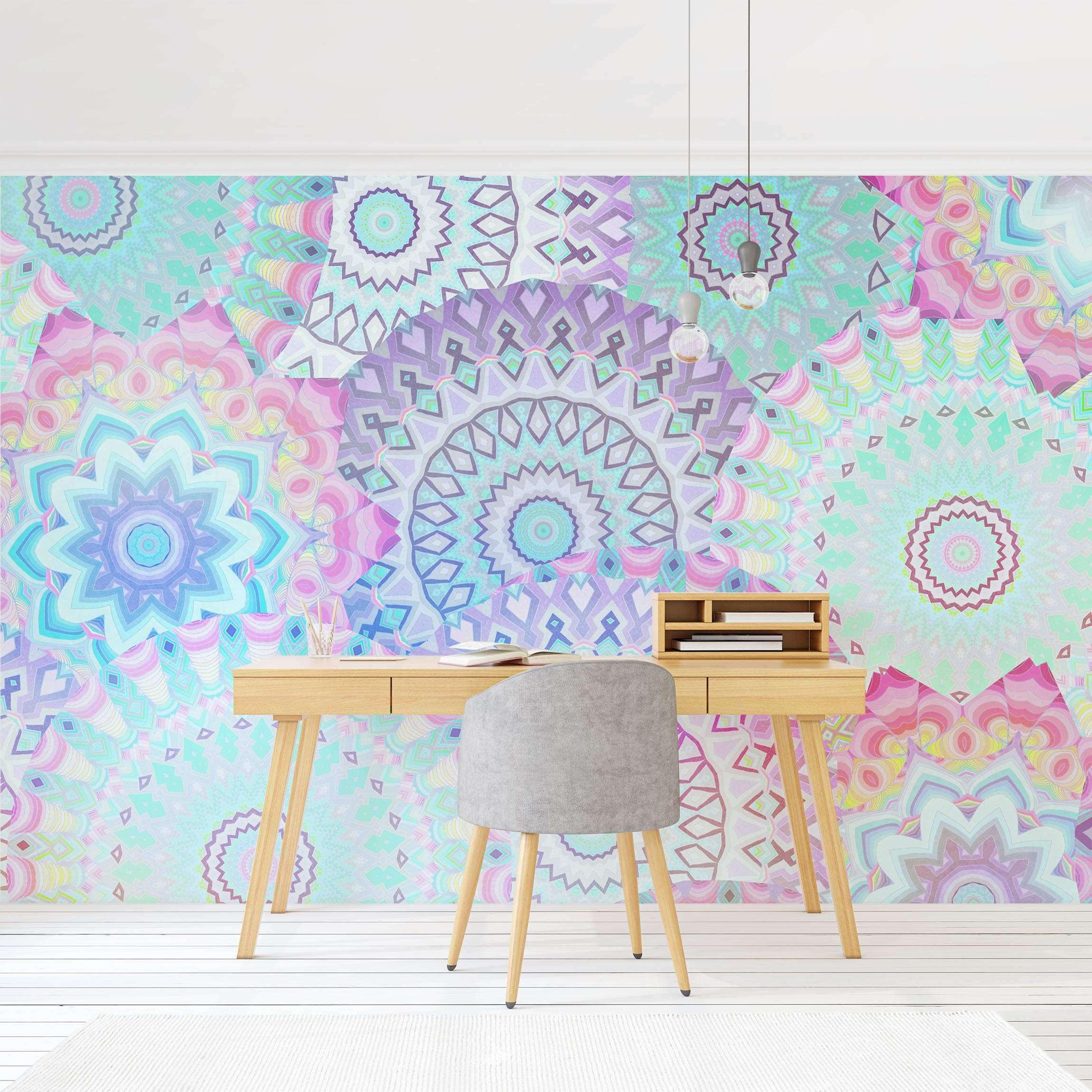 FOTOTAPETE Sommerträume Mandalas 432/290 cm - Multicolor, Papier (432/290cm) - Bilderwelten