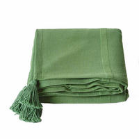 WOHNDECKE Rajput 150/200 cm, 100% Baumwolle - Olivgrün, Textil (150/200cm) - Homescapes