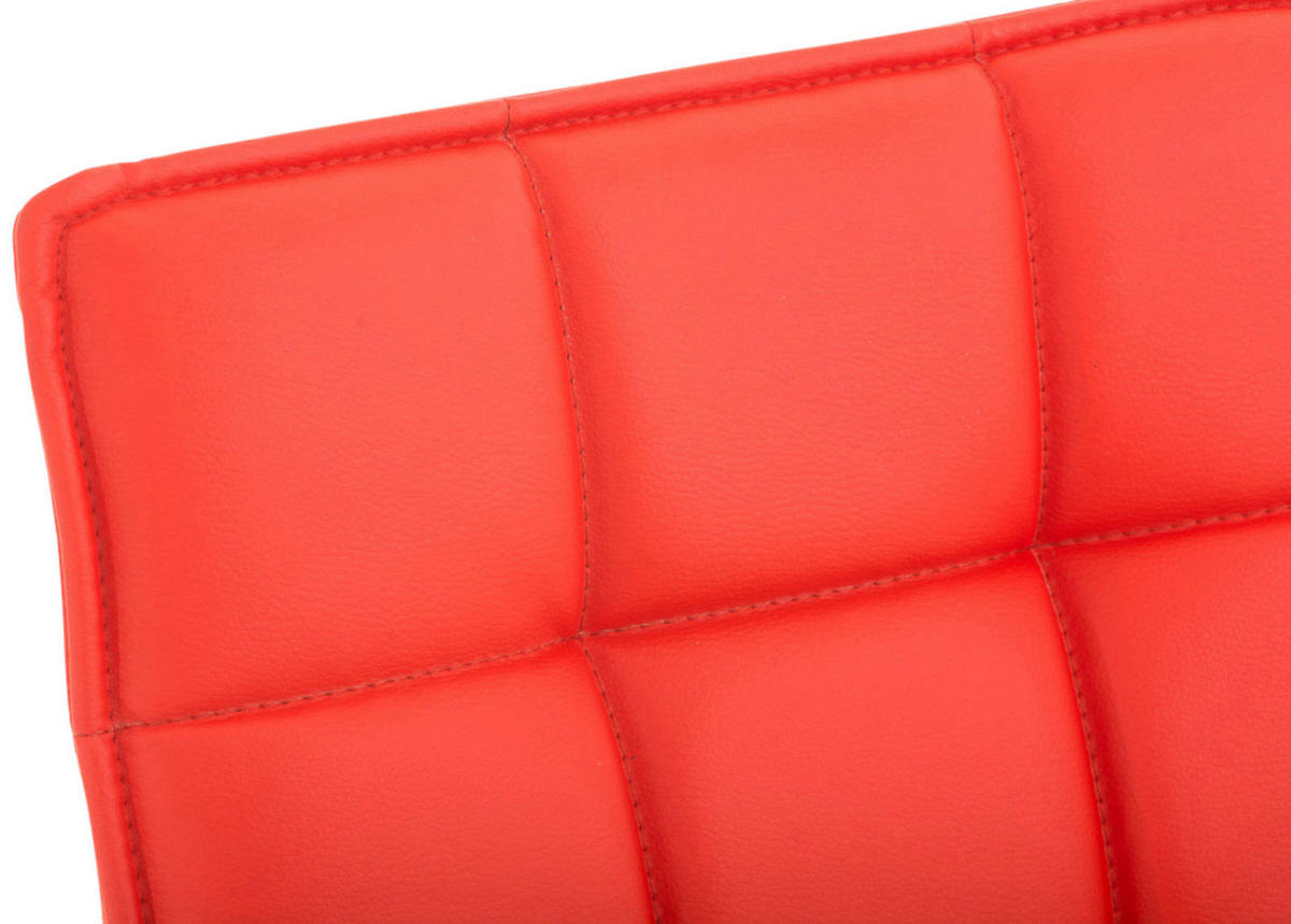 DREHSTUHL 2er Set Lederlook rot - Chromfarben/Rot, Textil/Metall (43/90/56cm) - CLP