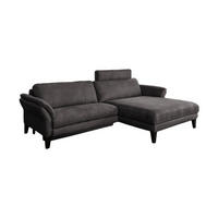 ECKSOFA MIT MOTORISCHER RELAXFUNKTION MALTA Anthrazit Webstoff - Anthrazit/Schwarz, Buchenholz/Textil (302/175cm) - KAWOLA