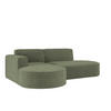 ECKSOFA L Form MODENA STUDIO Stoff Nordic Olive Links - Olivgrün, Holz (165/236cm) - Kaiser Möbel