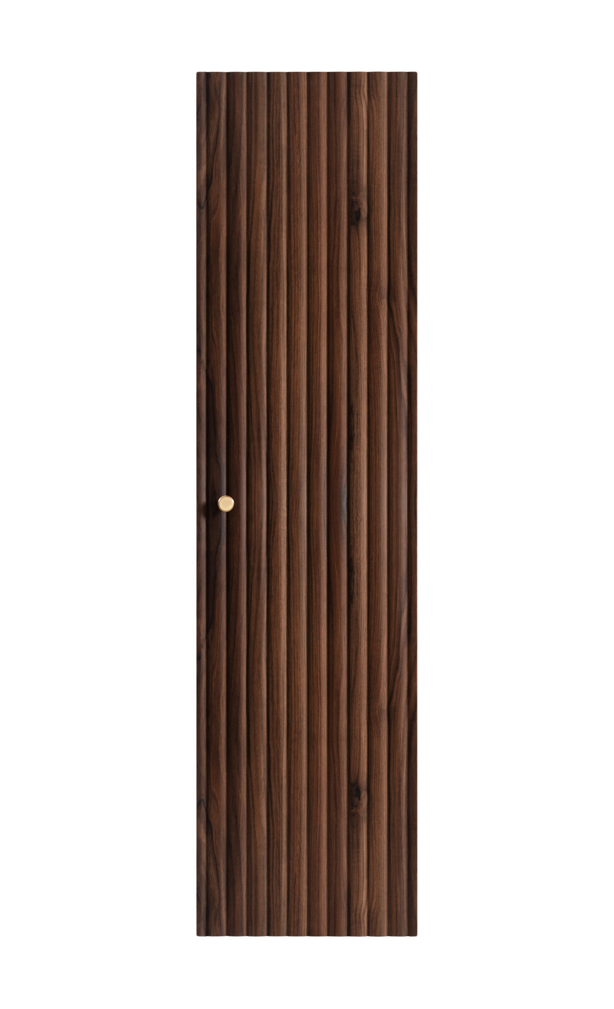 BADEZIMMER-HOCHSCHRANK: Nusseiche / Griffe Schwarz, 35 x 27 x 136 cm - Eichefarben/Schwarz, Holzwerkstoff (35/136/27cm) - 3XE LIVING