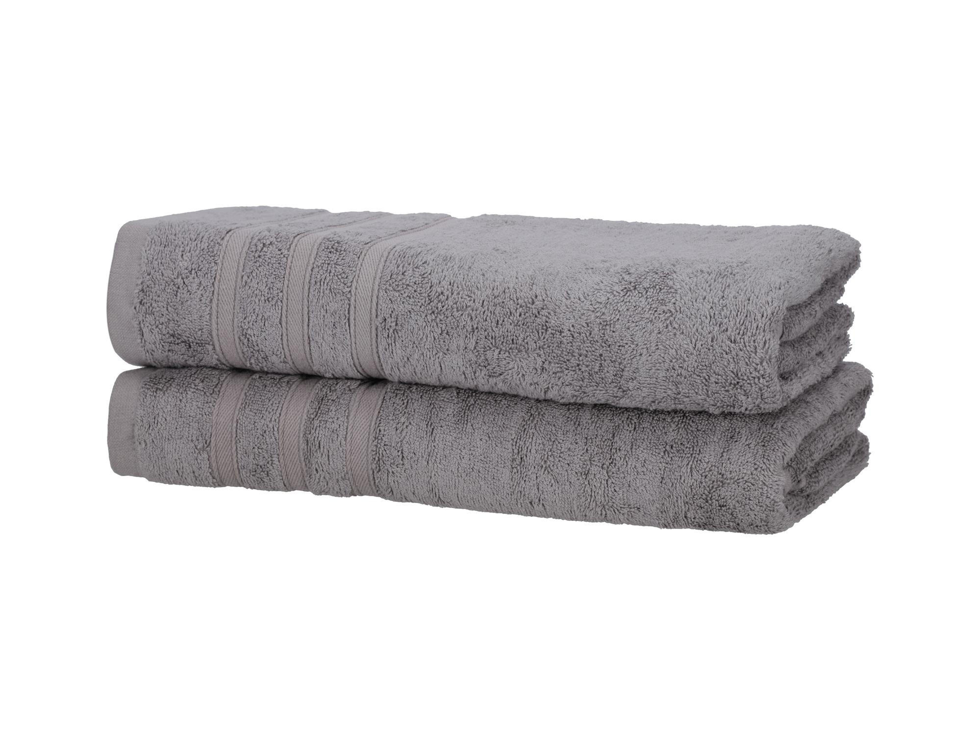 DUSCHTÜCHER 70x140 cm 450g/m2 im 2er Set, Duschtuch Grau - Grau, Textil (70/140cm) - Carpe Sonno
