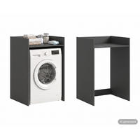 WASCHMASCHIENENUMBAU FREE (B/H/T: ca. 66/101/60 cm) in anthrazit/anthrazit - Anthrazit, Holzwerkstoff (66/101/60cm) - Homes & Jones