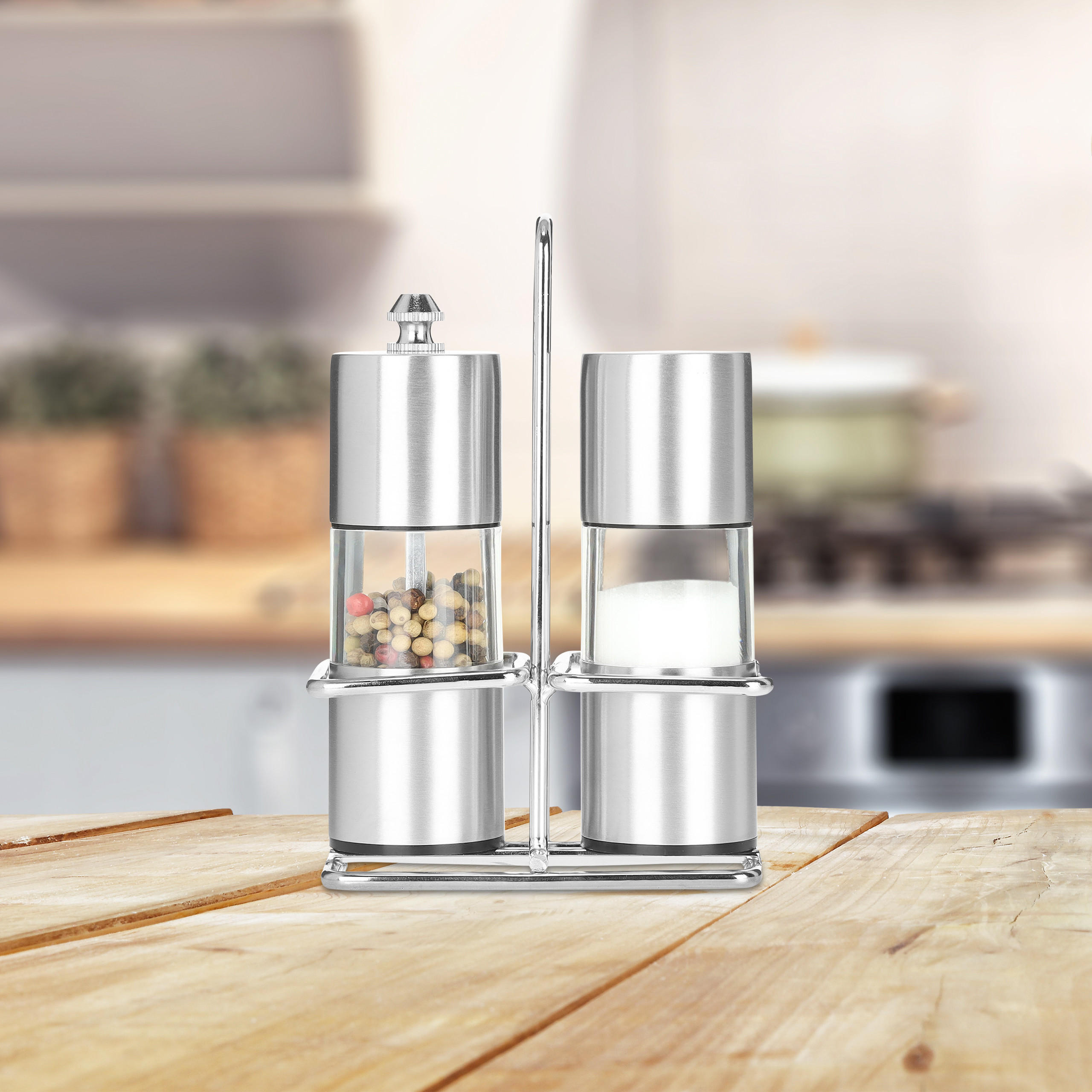 GEWÜRZSTREUER - Silberfarben, Keramik/Kunststoff (10/15/5cm) - Relaxdays