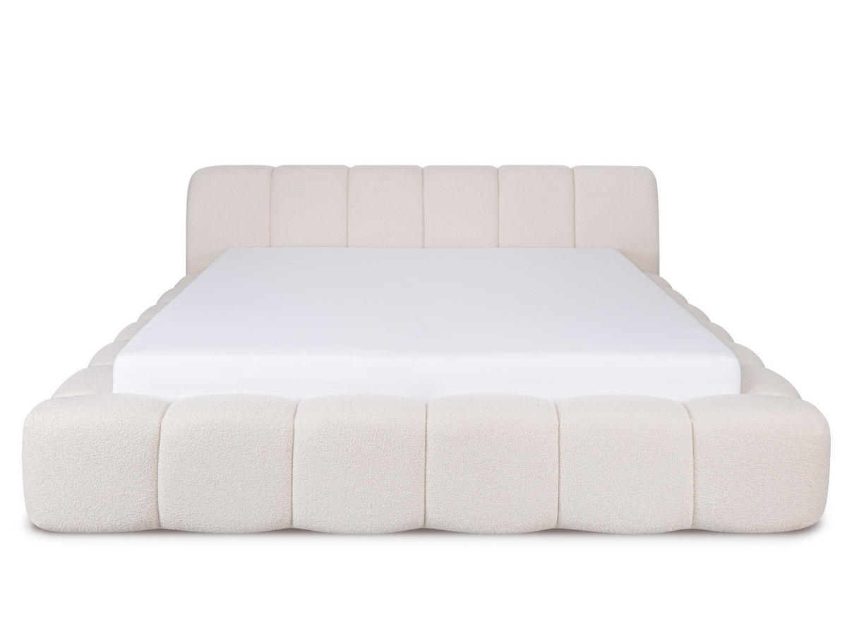 POLSTERBETT Ariana Hellbeige 180/200 cm Boucle mit Bettkasten - Beige, Holz/Textil (180/200cm) - wonello