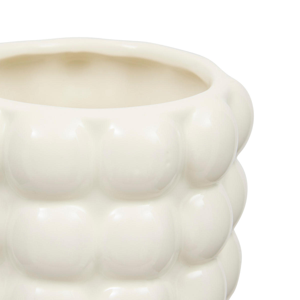 KERAMISCHE Sky 10,5/10,5/23 cm - Weiß, Keramik (23cm) - Atmosphera Createur d´interieur