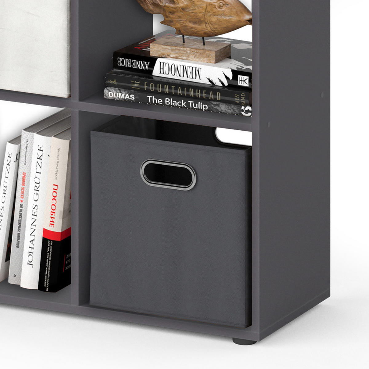 RAUMTEILER Tetra Grau 72.6 x 72 cm - Grau, Holzwerkstoff (72.6/72/29cm) - Vicco
