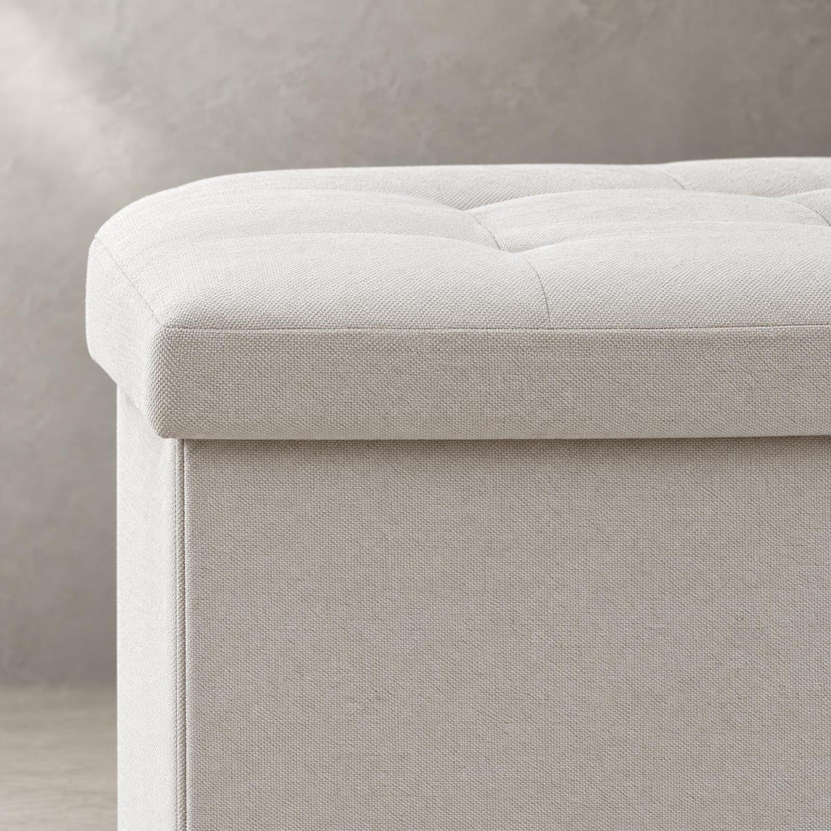 HOCKER mit Stauraum 76/38/38 cm - Beige, Textil (38/38/76cm) - SCENA LIVING