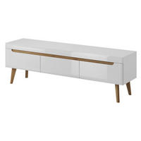 SCHRANK Weiß Nordan TV-Unterteil Riviera Eiche 160 cm - Eichefarben/Weiß, Holzwerkstoff (160/50/40cm) - Sepro Meble