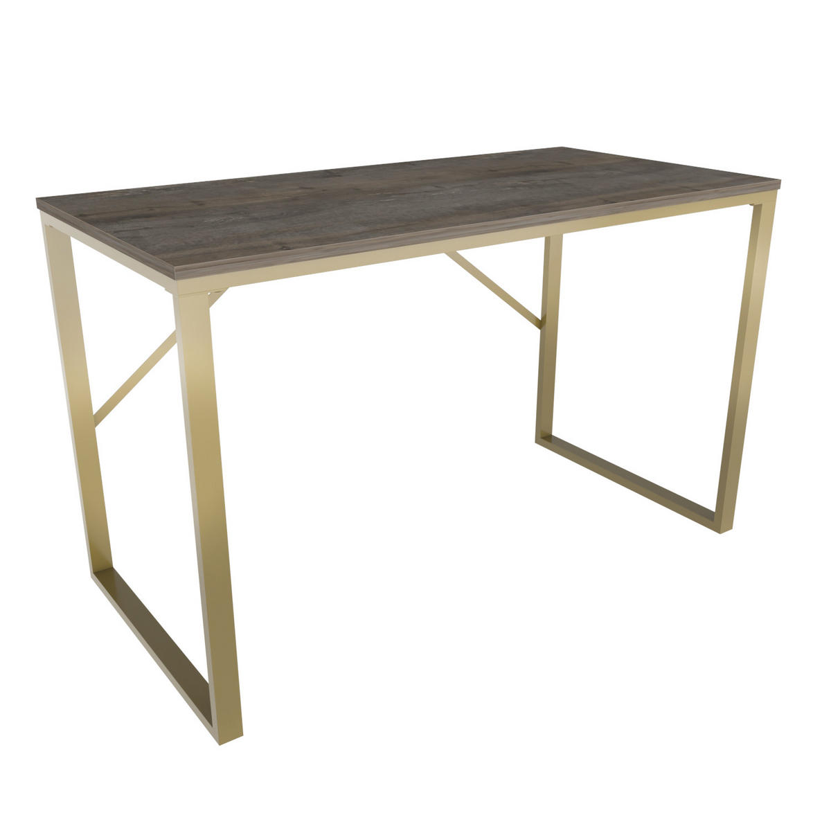 COMPUTERTISCH Layton Gold Wenge - Multicolor, Holzwerkstoff (60/120/16cm) - Decorotika