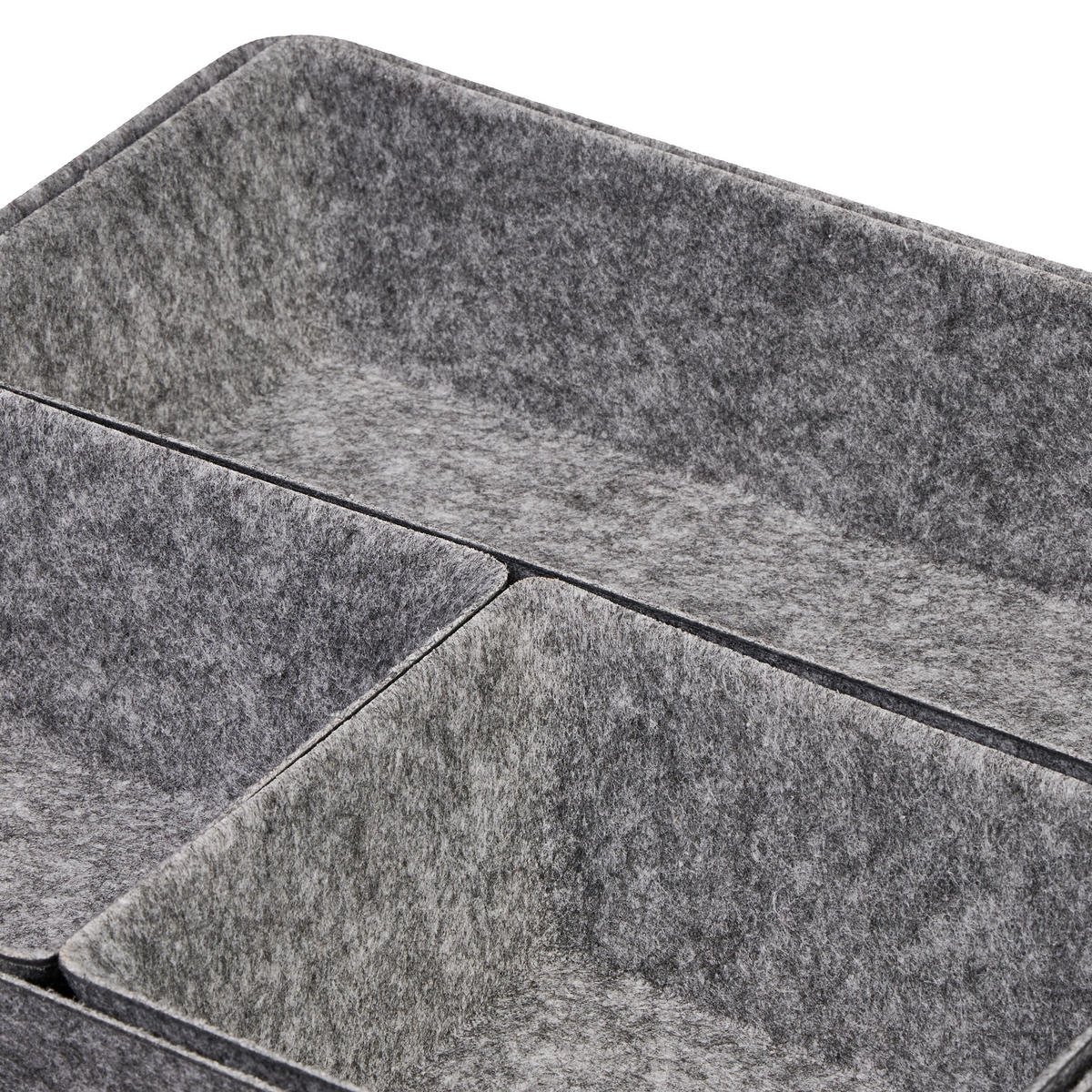 4-DIELNY organizér do zásuvky - sivá, textil (33.5/7.5/33.5cm) - Relaxdays