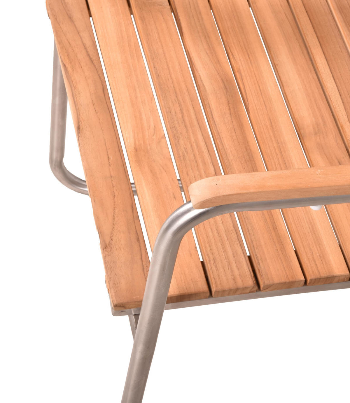 GARTEN-SITZGRUPPE Paul 7-teilig Tisch Freischwinger Braun Gartenmöbel-Set - Silberfarben, Holz - DELUKE