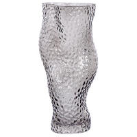 BLUMENVASE Glas grau Dytiko - Grau, Glas (31cm) - Beliani