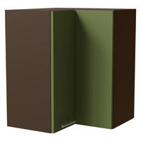 ECKHÄNGESCHRANK Brerra W12/60 Lava / RAL 6025 farngrün Matt 60 / 60 / 72cm - Dunkelgrau/Grün, Holz/Holzwerkstoff (60/72/60cm) - Feldmann-Wohnen