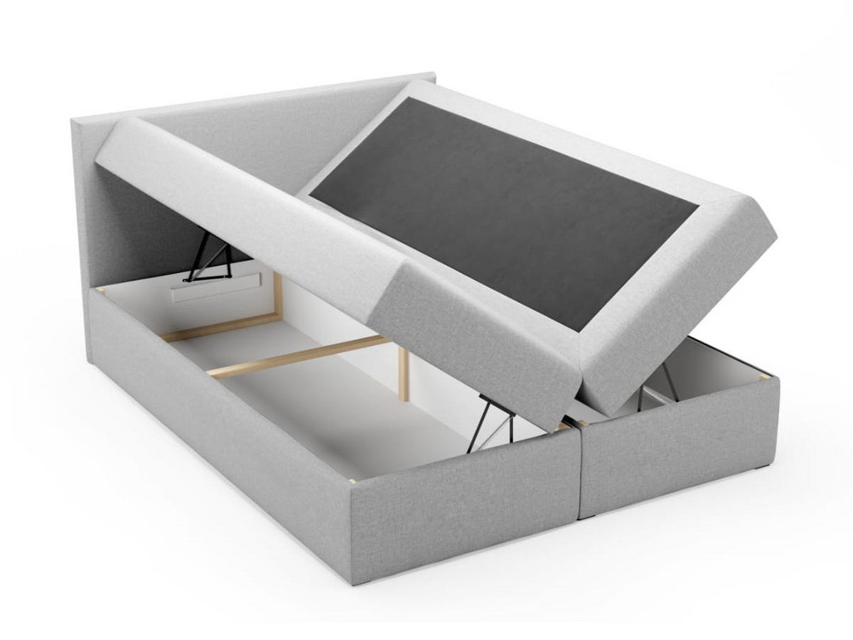 BOXBETT Egro - 180x200 - dunkelgrau (Kronos 22, Velvet) - Dunkelgrau/Schwarz, Holz/Holzwerkstoff (180/200cm) - Sofnet