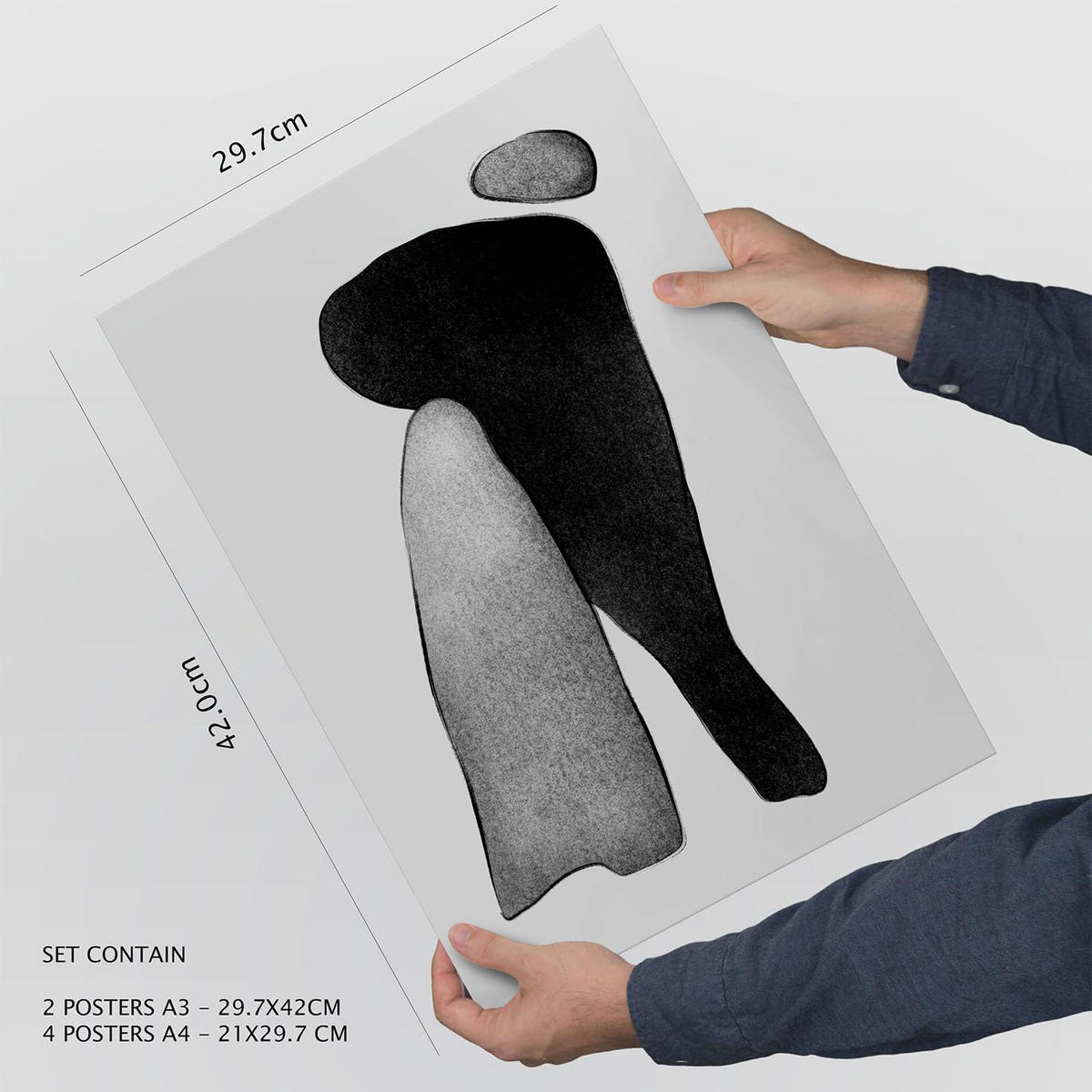 POSTER Set Mit 6 Palladian Rocks Abstrakte Liebhaber Größe A3 & A4 Rahmenlos - Klar, Papier (29.7/1cm) - Nacnic