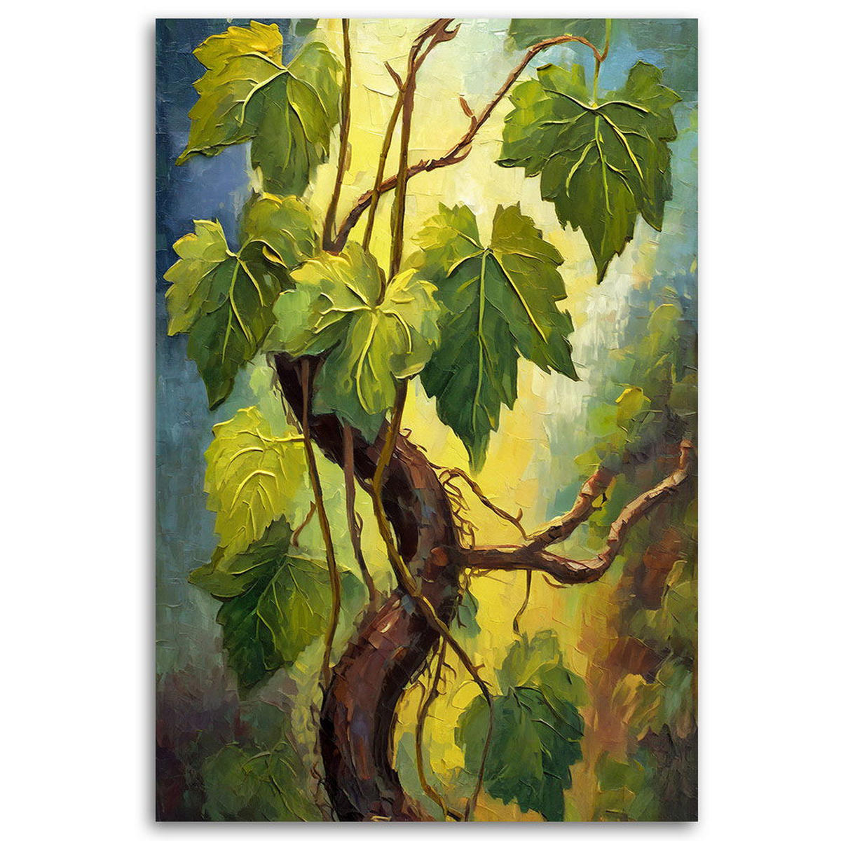 KUNSTDRUCK Grün 40/60 cm - Grün, Textil (40/60cm) - KUNSTLOFT