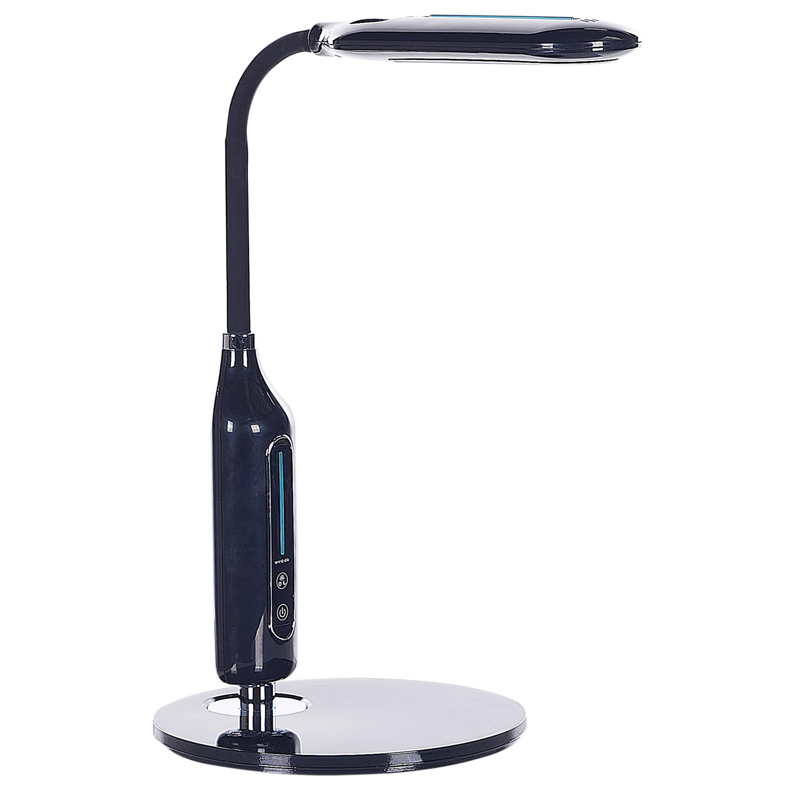 SCHREIBTISCHLAMPE Cygnus 18/21/38 cm - Schwarz, Kunststoff (18/21/38cm) - Beliani