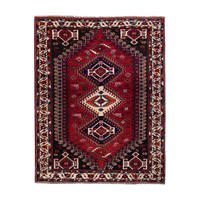 TEPPICH Gashgai Rot 203/159 cm Schurwolle - Rot, Textil (159/203cm) - Looma