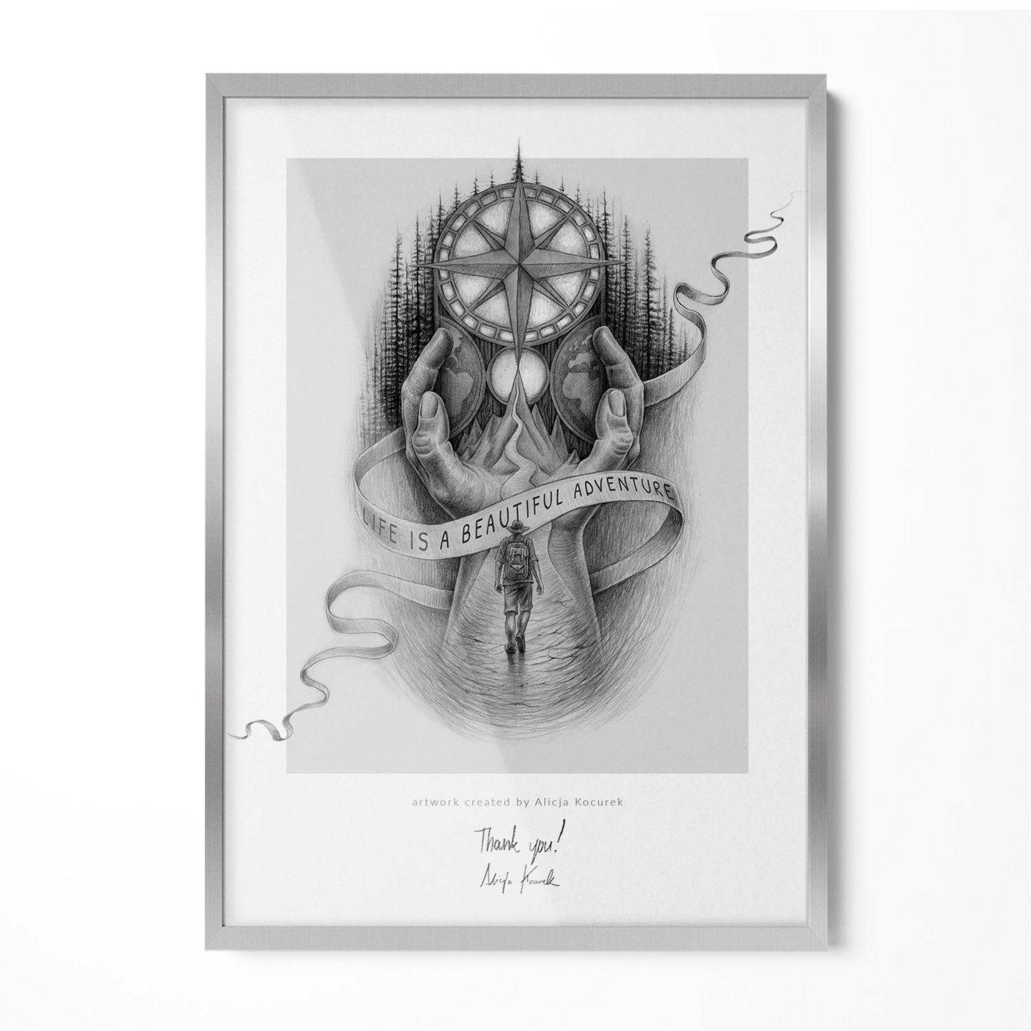TULUP RÁM na obraz Stříbrný 50x70 cm