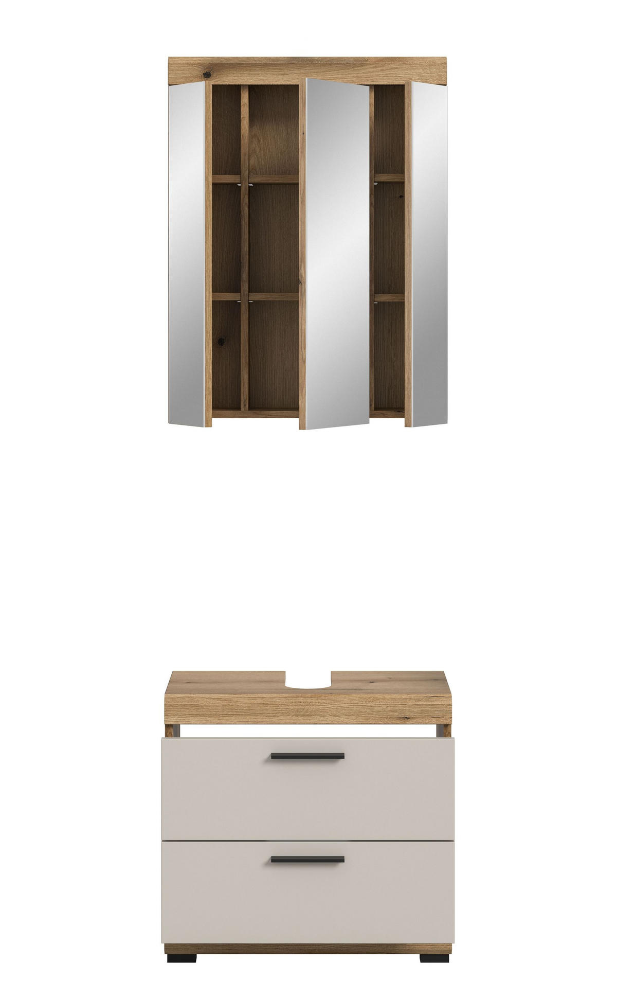 BADEZIMMER Vento 2-tlg. (B/H/T: ca. 60/191/34 cm) in Evoak Oak - Eiche Artisan, Holz (60/191/34cm)