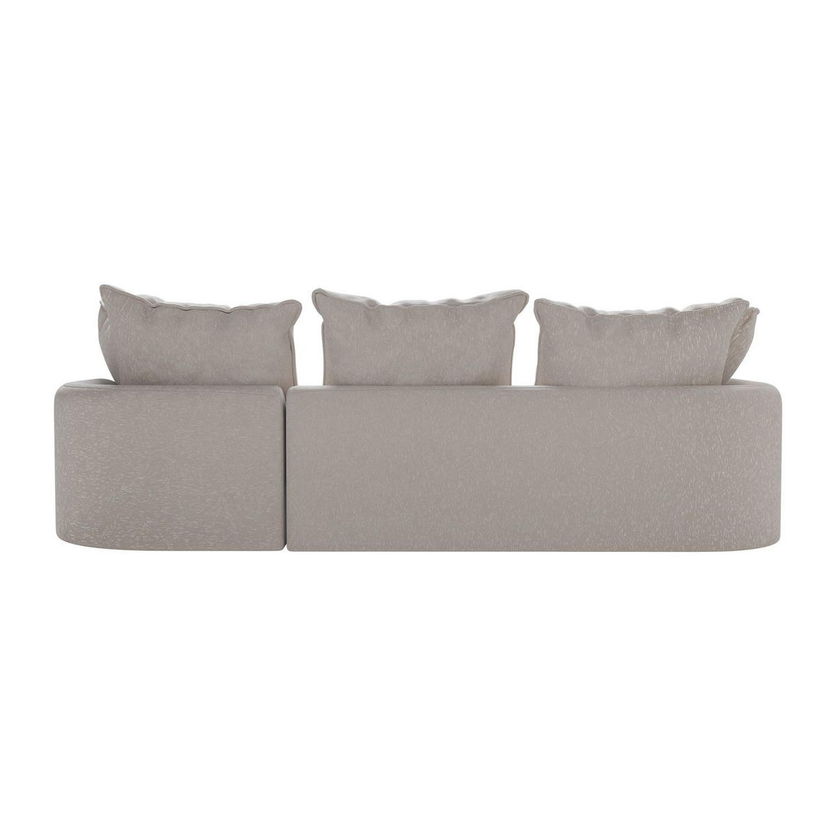 SOFA Tirano Samt Beige mit Ottomane rechts - Beige, Textil (300/102cm) - Juskys