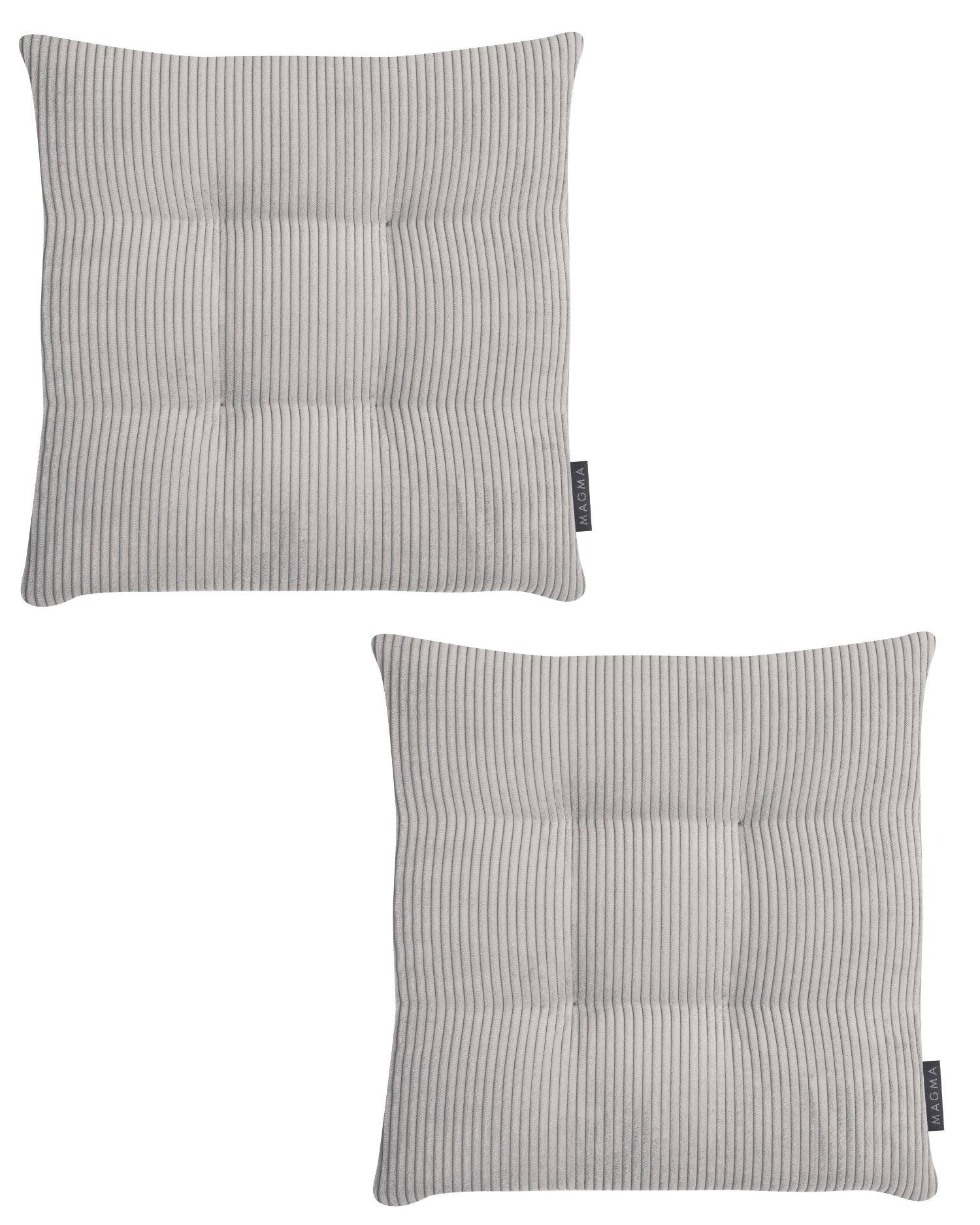 STUHLKISSEN 2er Set Inga - Grau, Textil (35/35/5cm) - Magma Heimtexx