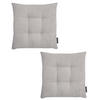 STUHLKISSEN 2er Set Inga - Grau, Textil (35/35/5cm) - Magma Heimtexx