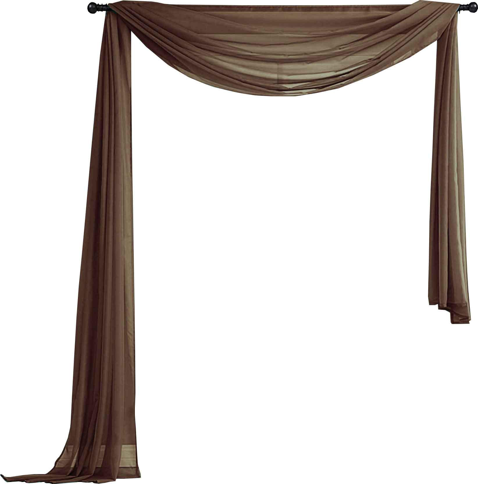 Gardinenbox Querbehang Braun 140x600 cm
