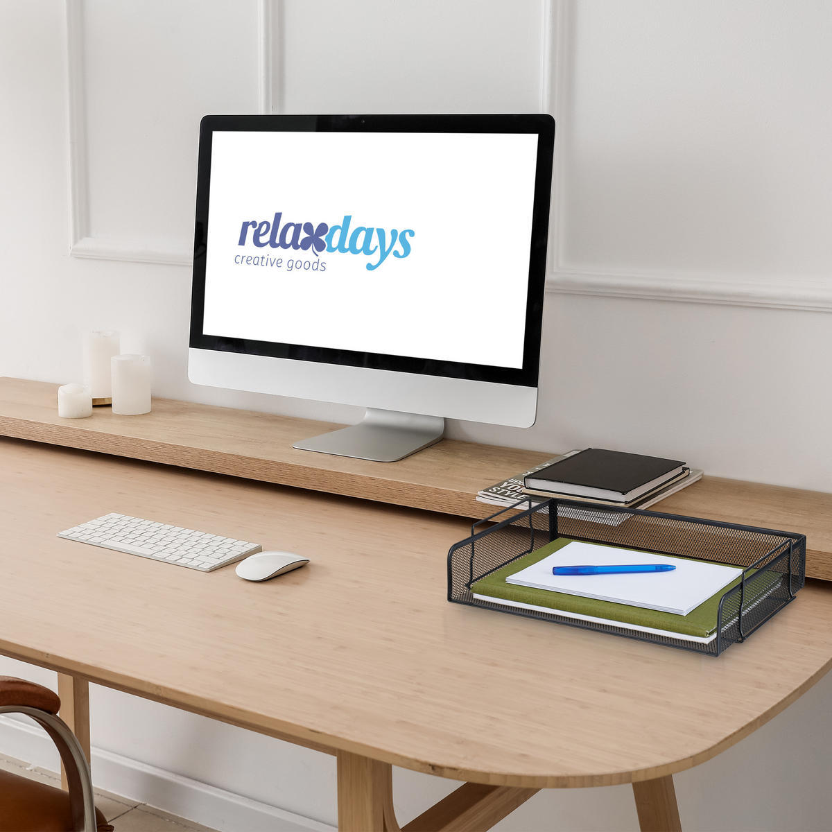 UKLADANIE dokumentov - čierna, kov (36/8.5/25cm) - Relaxdays