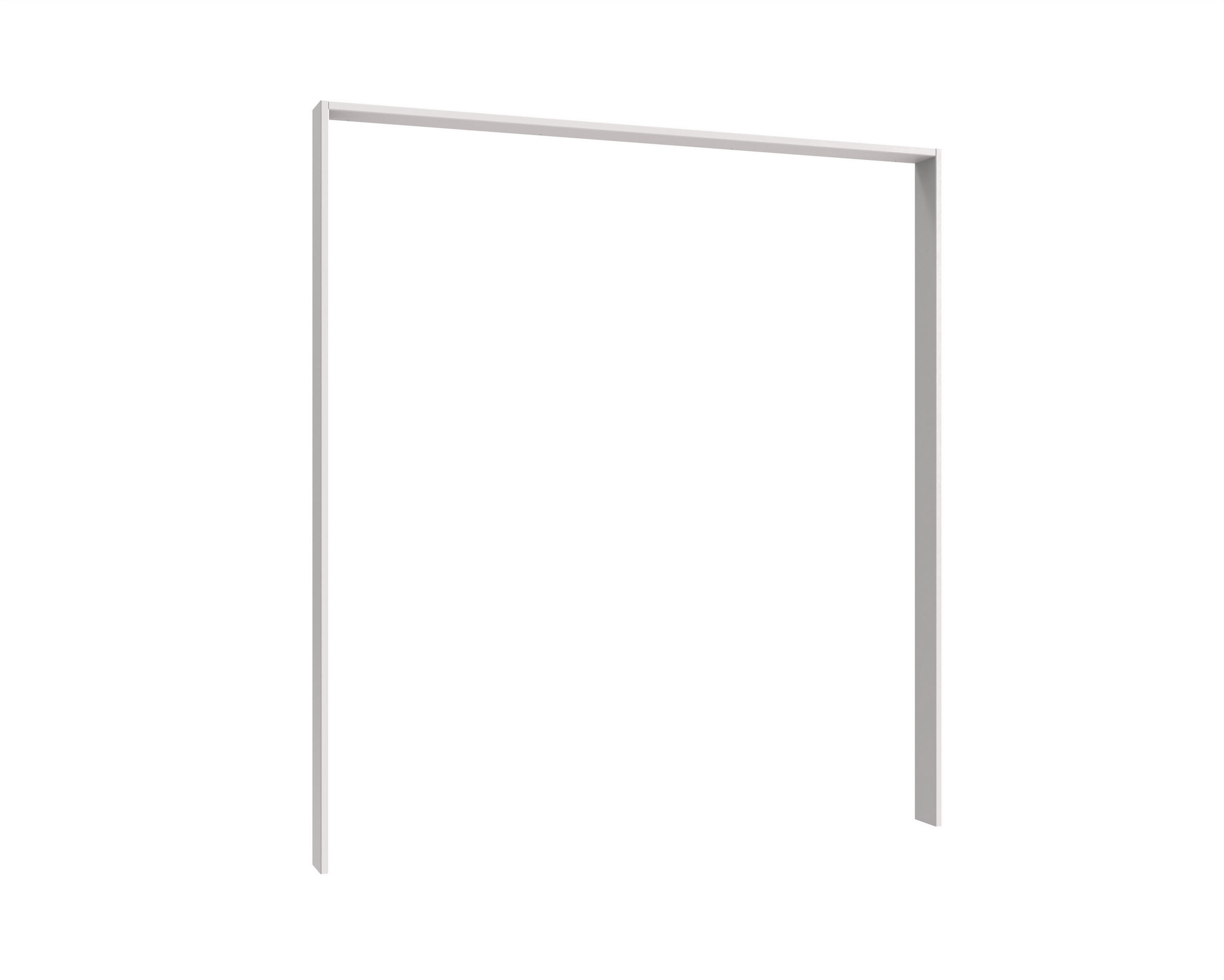 PASSEPARTOUTRAHMEN Emden in Weiß mit Graphit - zu Schwebetürenschrank für Schrankbreite 179cm - Weiß, Holzwerkstoff (183/200/12cm)