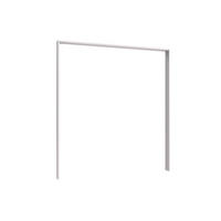 PASSEPARTOUTRAHMEN Emden in Weiß mit Graphit - zu Schwebetürenschrank für Schrankbreite 179cm - Weiß, Holzwerkstoff (183/200/12cm)