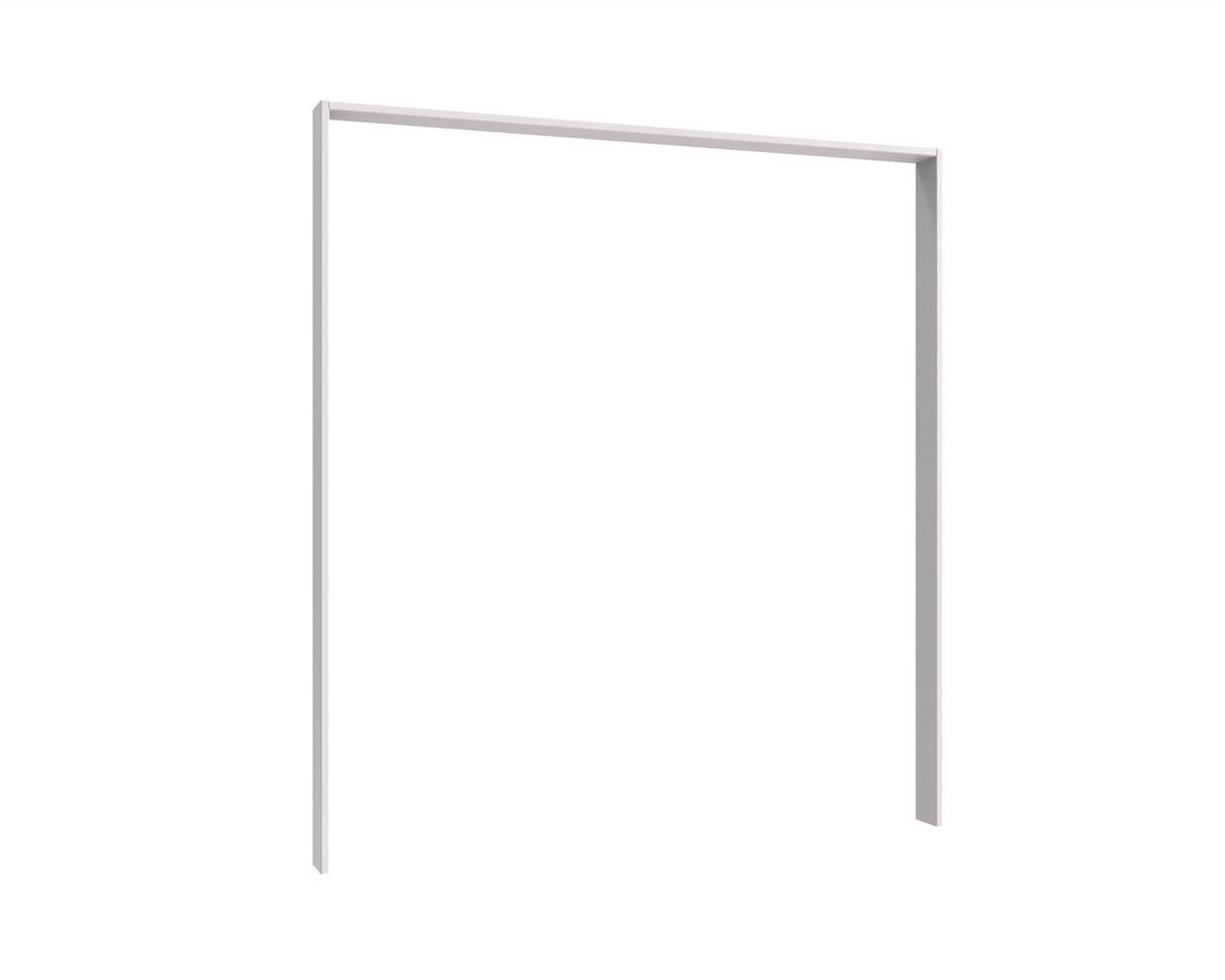 PASSEPARTOUTRAHMEN Emden in Weiß mit Graphit - zu Schwebetürenschrank für Schrankbreite 179cm - Weiß, Holzwerkstoff (183/200/12cm)