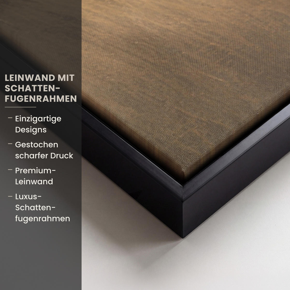 LEINWAND Bilder mit Rahmen - Gras - Morgennebel - Kreuz - Christentum - 140x90 - Beige, Textil (140/90cm) - MuchoWow
