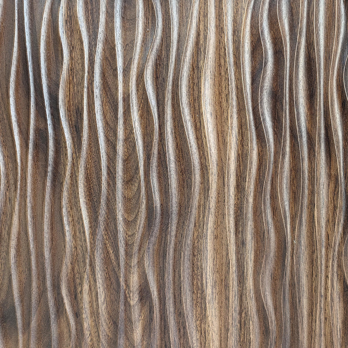 TV-SCHRANK Lowboard Wellenmuster 3 Schubladen - Naturfarben, Holz (180/50/38cm) - Fortuna Lai