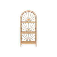 REGAL - 73 cm x 33 cm - rattan - naturfarben hell Nemeri - Naturfarben, Naturmaterialien (73/160/33cm) - Vente-Unique