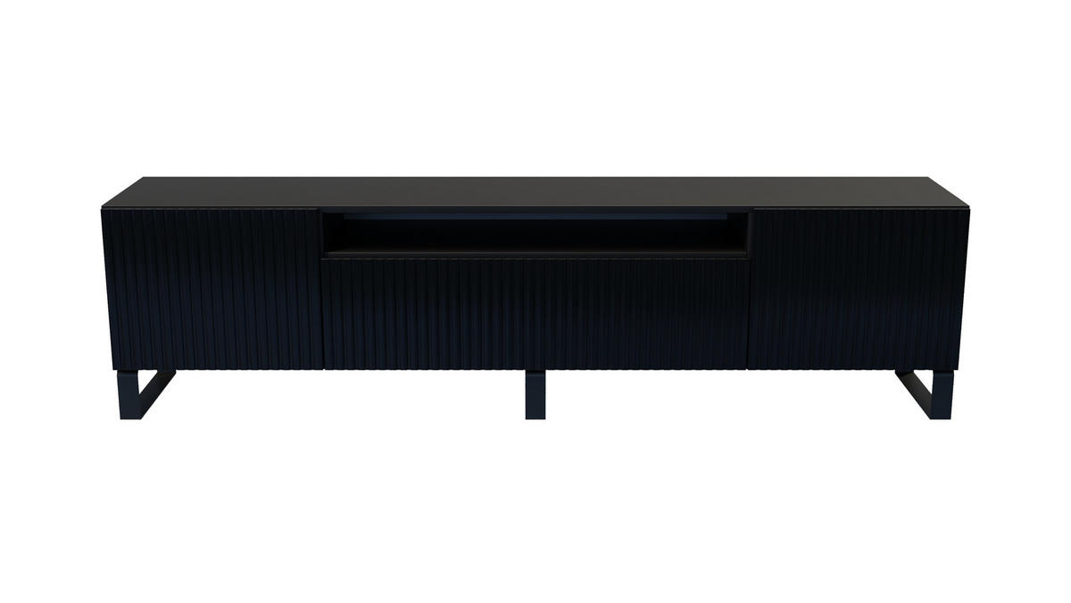 LOWBOARD CIRA-S - 200 x 53 x 41 cm - Schwarz, Holzwerkstoff (200/53/41cm) - ALTDECOR
