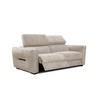 SOFA CALVERA 3-Sitzer mit 1 Relaxfunktion, ecru - Ecru, Holzwerkstoff/Textil (204/79/106cm) - Courtois Laville