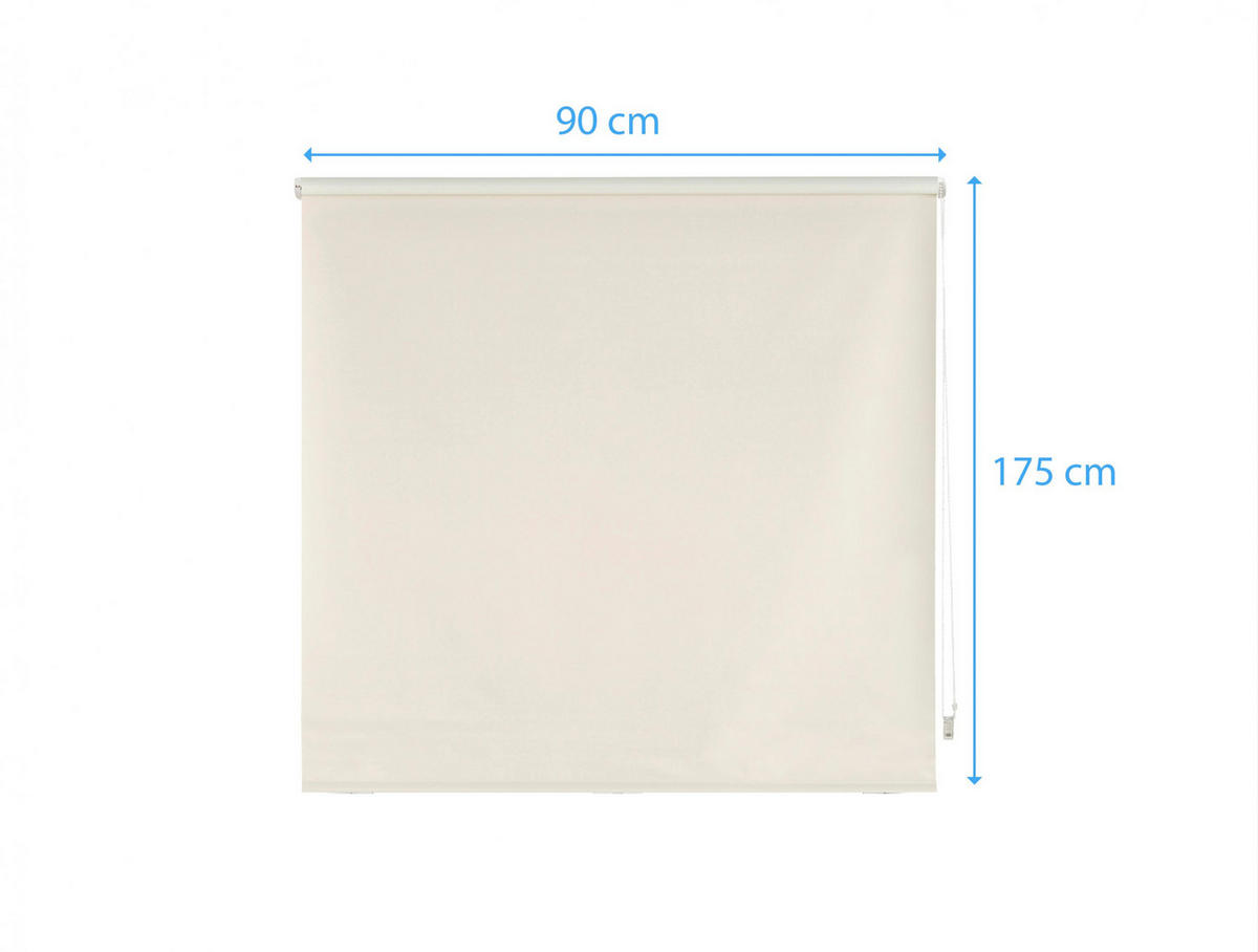 ROLLO Polyester Transluzent Beige 90x175 - Beige, Textil (90/175/1cm) - Purline